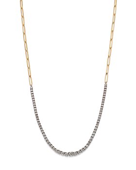 Bloomingdale's - Diamond Link Collar Necklace in 14K White and Yellow Gold, 3.50 ct. t.w. - 100% Exclusive