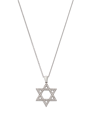 Bloomingdale's Diamond Star of David Pendant Necklace in 14K White Gold, 0.50 ct. t.w. - 100% Exclus