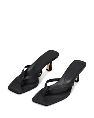 サンダル・ミュール AEYDE Women Sandals A11PULINS45BL0122800007 BLACK Aeyde Women's Wilma Slip On Thong High Heel Sandals