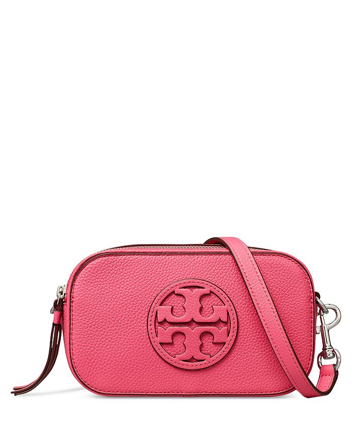 Tory Burch Mini Miller Leather Crossbody Bag in Pink