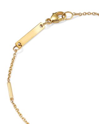 14K Yellow Gold Gold Bars Station Link Bracelet