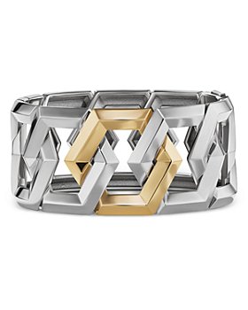 David Yurman - Carlyle Bracelet in Sterling Silver with 18K Yellow Gold