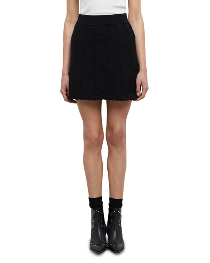 The Kooples Romantic Net Stitched Mini Skirt | Bloomingdale's