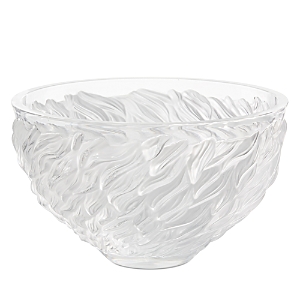 Shop Lalique Fourrure Crystal Bowl In Clear