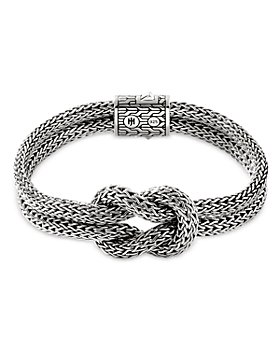 JOHN HARDY - Sterling Silver Classic Chain Love Knot Large Double Chain Manah Bracelet