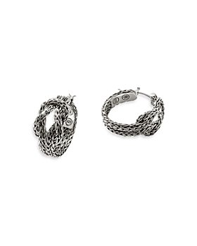 JOHN HARDY - Sterling Silver Classic Chain Love Knot Manah Small Hoop Earrings