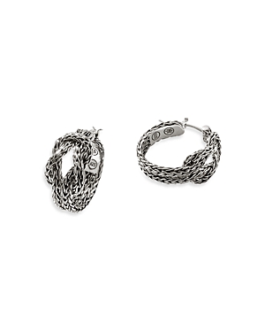 Shop John Hardy Sterling Silver Classic Chain Love Knot Manah Small Hoop Earrings