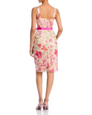 chinese dress ladies Eliza J Embroidered Tulle Cocktail Dress, Blue / 10 main image 1
