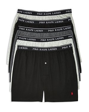 Polo Ralph Lauren Assorted 5-pack Knit Cotton Boxers In Multi