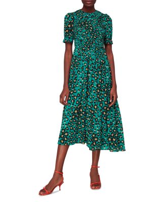 Whistles - Painted Leopard Shirred Dress