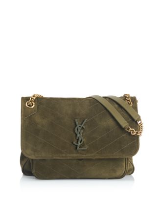 YSL Niki Bag Small Khaki Green, Women's Fashion, Bags & Wallets