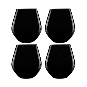 Shop Godinger Meridian Stemless Glasses, Set Of 4 In Black