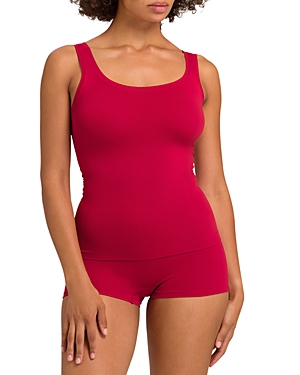 Hanro Touch Feeling Tank In Garnet Red