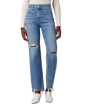 Hudson Remi High Rise Straight Jeans In Canal