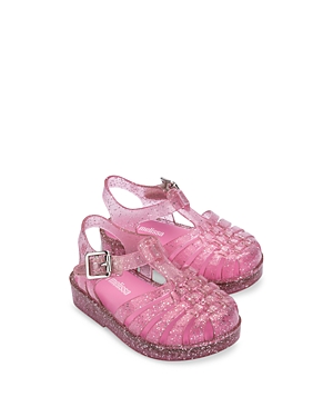 Mini Melissa Girls' Mini Posfin Sandals - Toddler In Pink Glitter