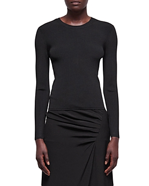 The Kooples Ribbed Knit Top In Black