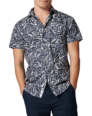 Rodd & Gunn Webber Street Short Sleeve Button-up Shirt In Indigo