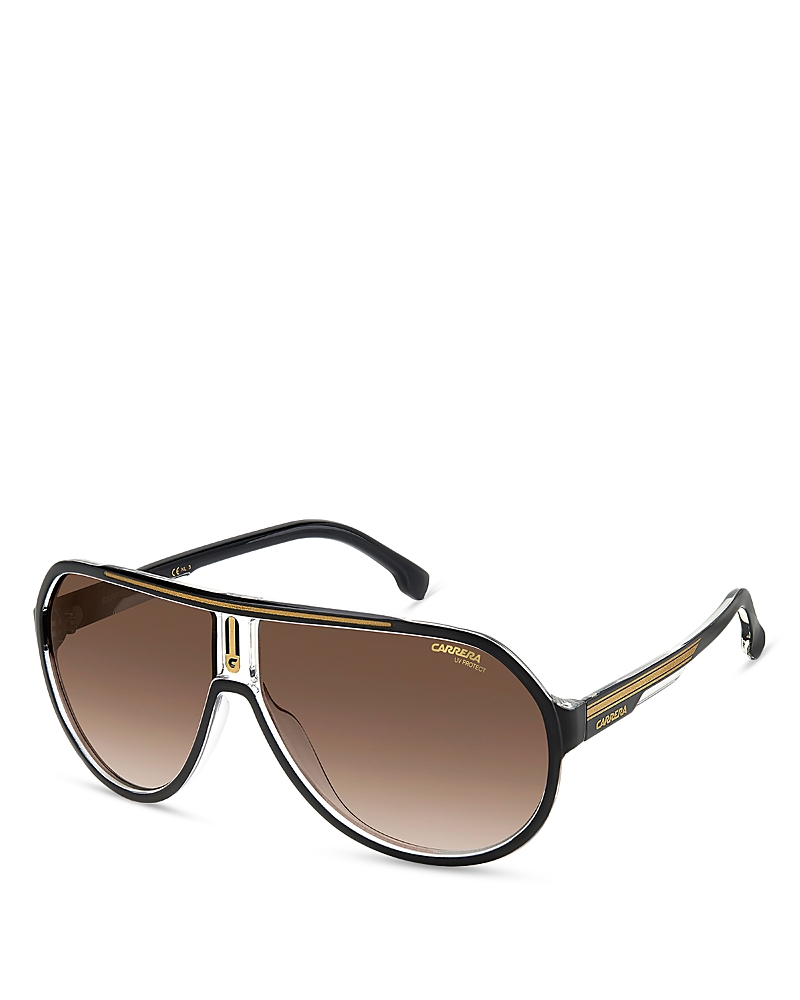 Carrera Aviator Shield Sunglasses, 64mm