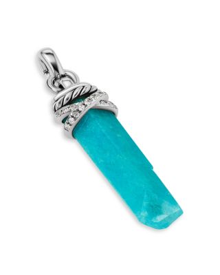 Amulets Sterling Silver Wrapped Amulet with Pav&eacute; Diamonds