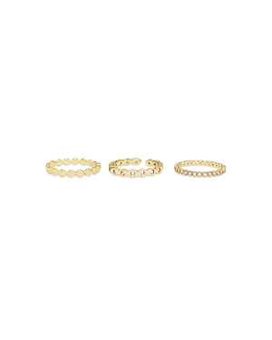 Shop Ettika Small Bits Of Bling Ring Set In Gold