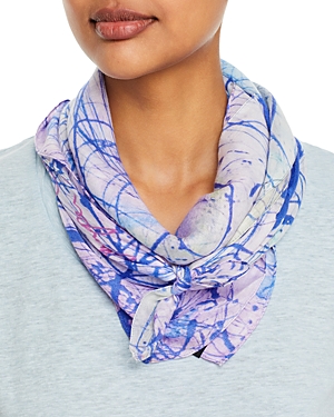 Fraas Love Us Scarf In Purple/multi