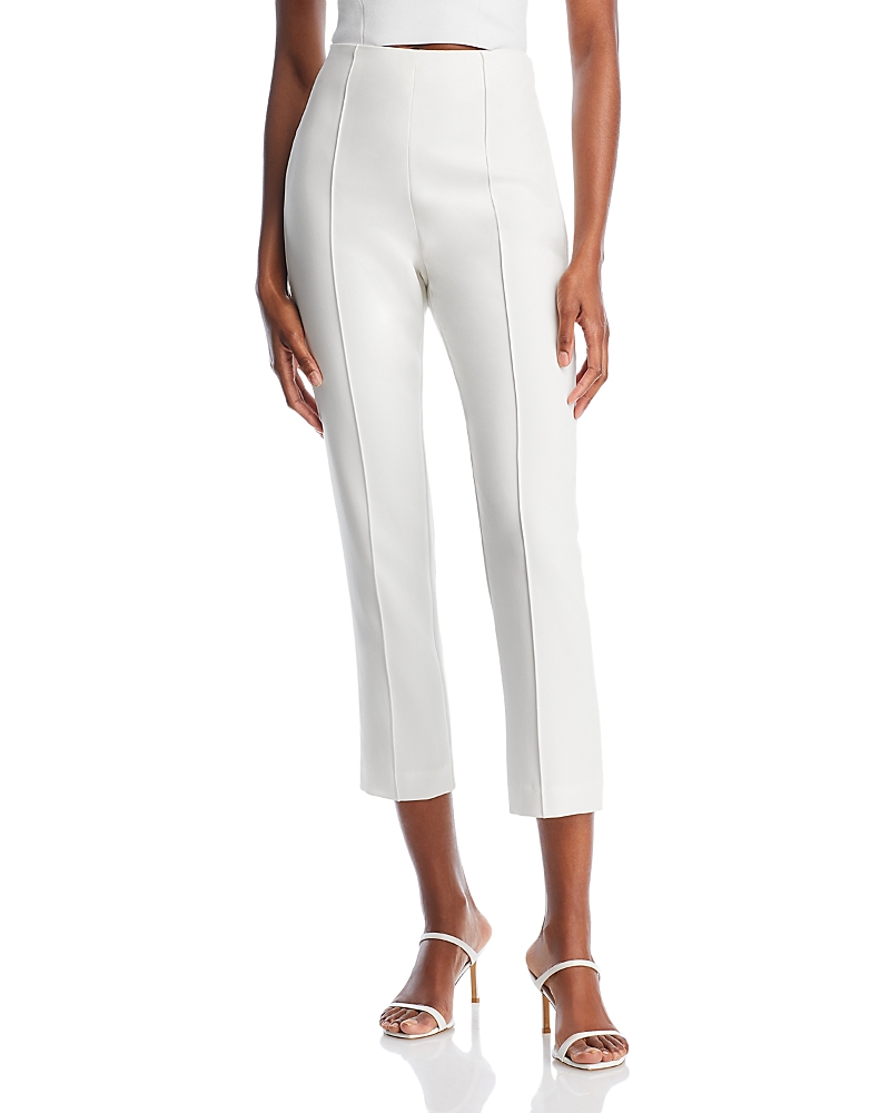 Cinq À Sept Brianne Pintuck Crepe Pants In Ivory