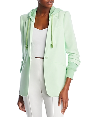 Cinq À Sept Hooded Khloe Jacket In Green Papaya