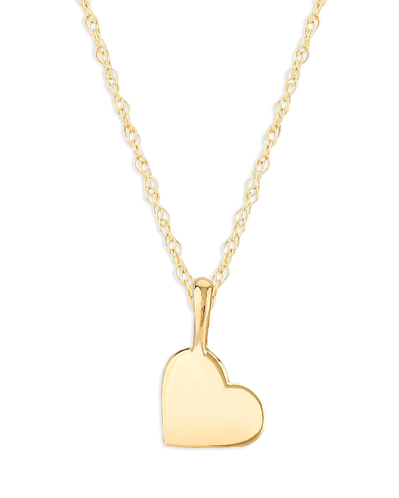 Moon & Meadow 14K Yellow Gold Heart Pendant Necklace, 18 - Exclusive