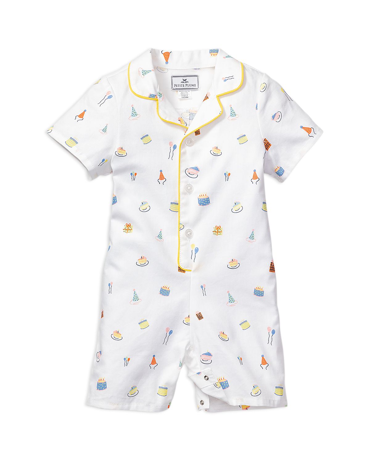 Petite Plume Boys' Birthday Wishes Classic Romper - Baby