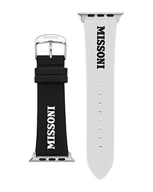 Missoni Apple Watch Lettering Leather Strap, 42-45mm