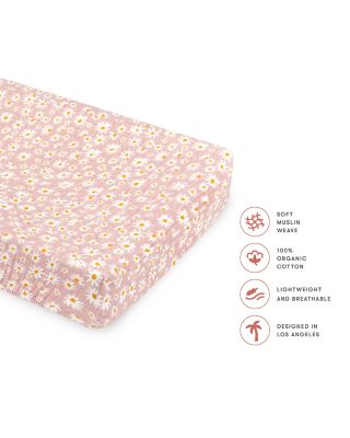 Quilted Changing Pad Cover in GOTS Certified Organic Muslin Cotton