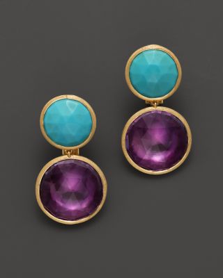 amethyst and turquoise earrings