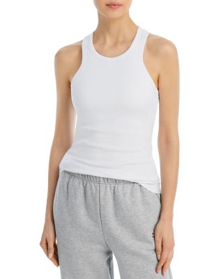 Alo Yoga Ribbed Aspire Full Length Tank In White | ModeSens