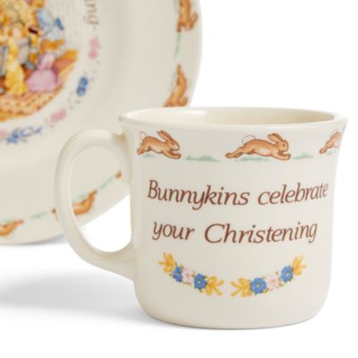 Bunnykins Christening Plate & Mug 2 Piece Set