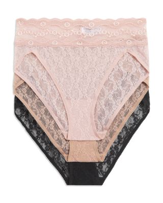 Lace Kiss High Leg Panties, Pack of 3