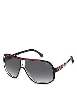 Carrera Rectangle Sunglasses, 63 Mm In Black/gray Gradient