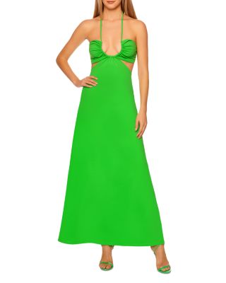 michelle mason halter dress Halter tie neck backless gown main image 1