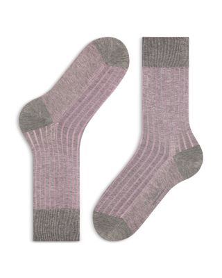 Shadow Mercerized Cotton & Nylon Dress Socks