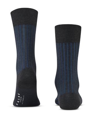 Shadow Mercerized Cotton & Nylon Dress Socks