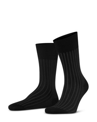 Shadow Mercerized Cotton & Nylon Dress Socks