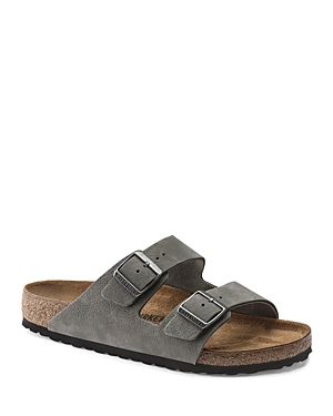 Shop Birkenstock Men's Arizona Slide Sandals In Gray 2