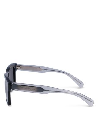 Classic Logo Flat Rectangular Sunglasses, 56mm