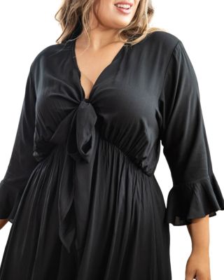 Nicole Tie Front Maxi Dress