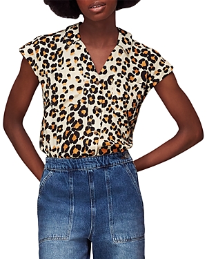 Whistles Painted Leopard Print Shirt