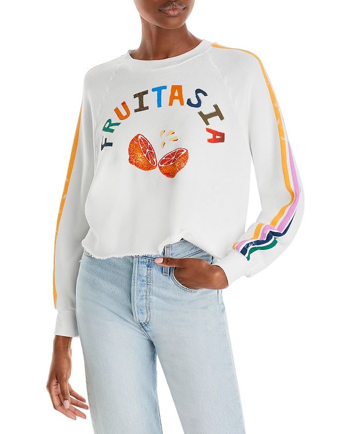 MOTHER The Boost Crop Cutoff Sweatshirt Bloomingdale s
