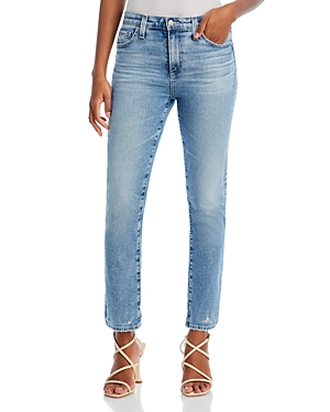 AG MARI MID RISE STRAIGHT CROPPED JEANS IN 20 YEARS UNDERTOW