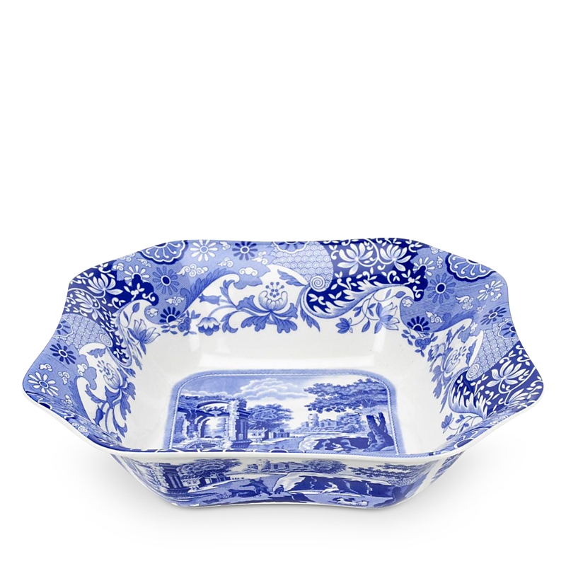 Spode Blue Italian Square Serving Bowl In Blue