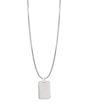 Bloomingdale's Dog Tag Pendant Necklace In Sterling Silver, 18 - 100% Exclusive