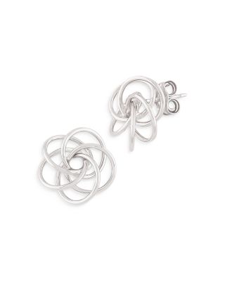 Bloomingdale's Fine Collection - Sterling Silver Love Knot Stud Earrings - Exclusive