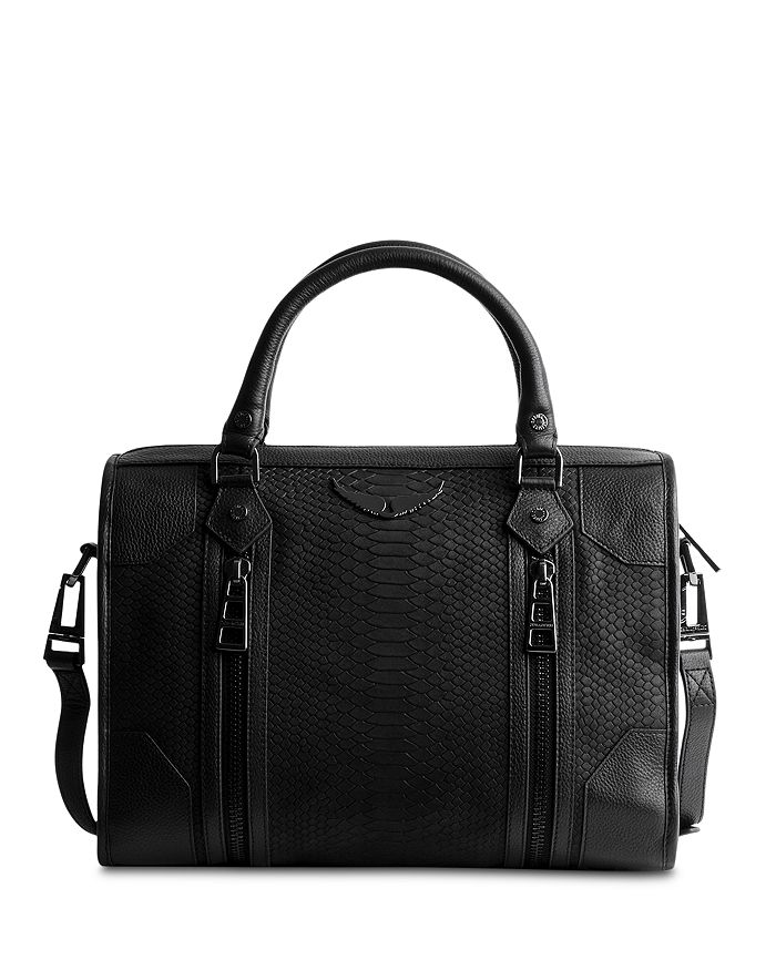 Zadig & Voltaire Sunny Medium Embossed Leather Handbag | Bloomingdale's